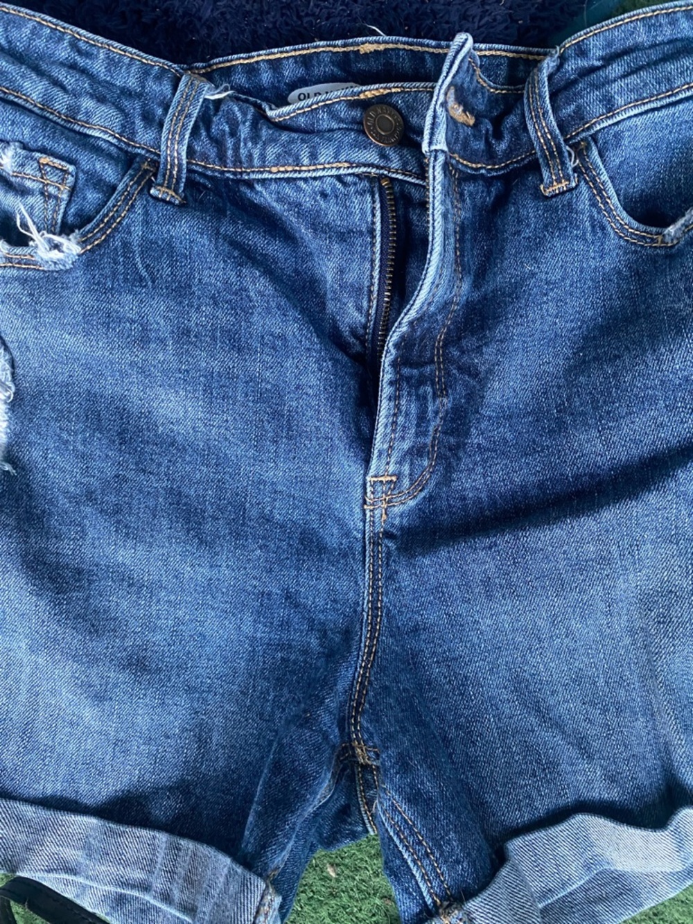 Old Navy Light Blue High-Rise Denim Shorts